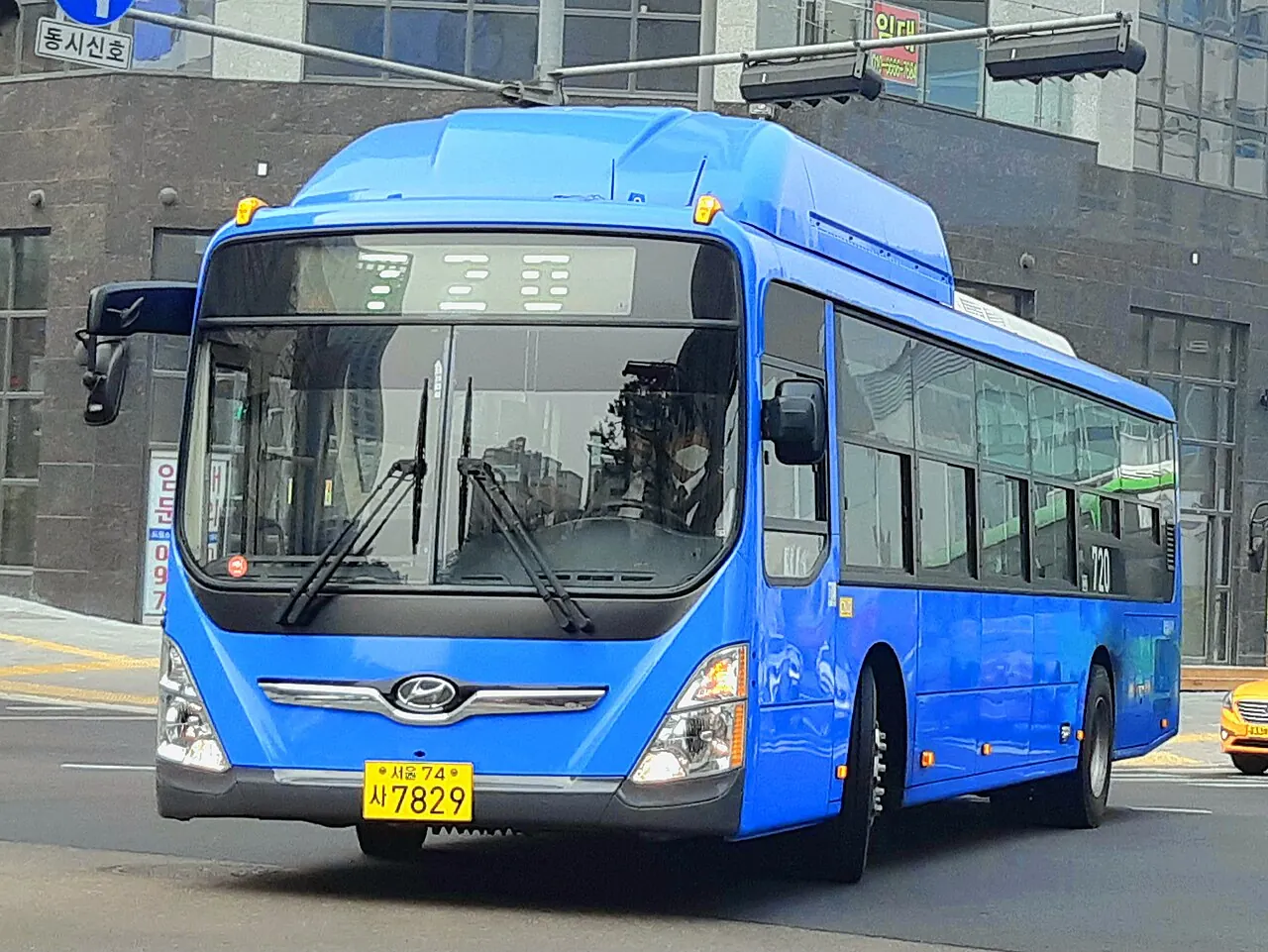 Seoul blue bus